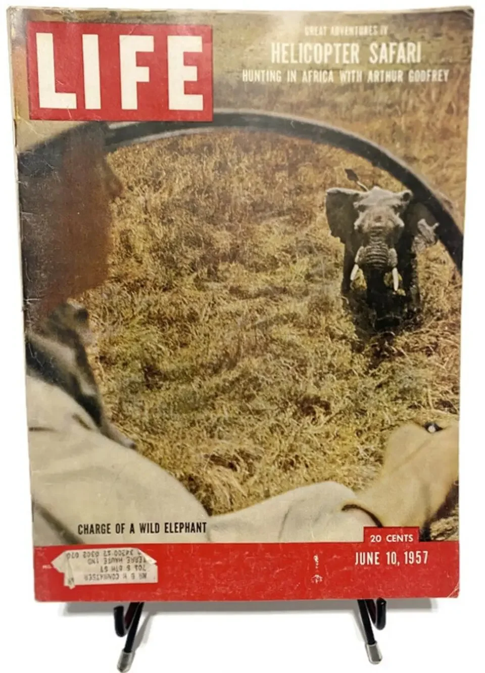 LIFE Magazine June 10 1957 Arthur Godfrey Helicopter Safari Africa Wild Elephant